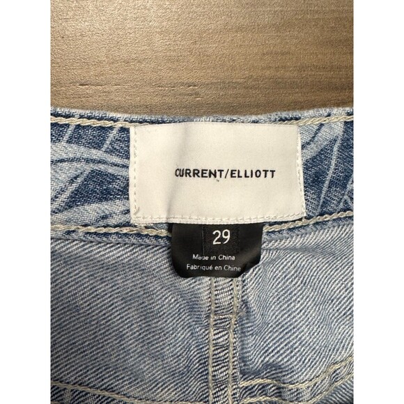 Current Elliott Shorts Womens 29 Blue Denim Cut Off Wily Palm Leaf - Picture 6 of 7